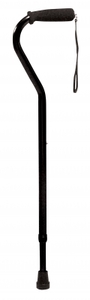 Offset Cane, Nitrile Grip, Standard Length 31"-39", Black